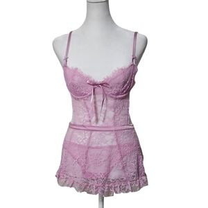 Victoria's Secret Lace Chemise in Soft Pink